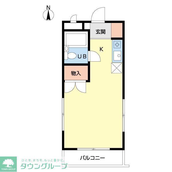 ΑNEXT前橋第3(1K/1階)の間取り写真