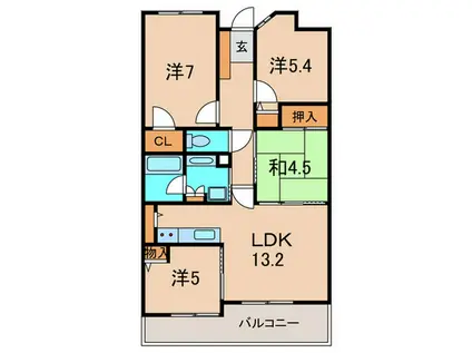 パレ瑞ヶ池公園プルミエール(4LDK/3階)の間取り写真