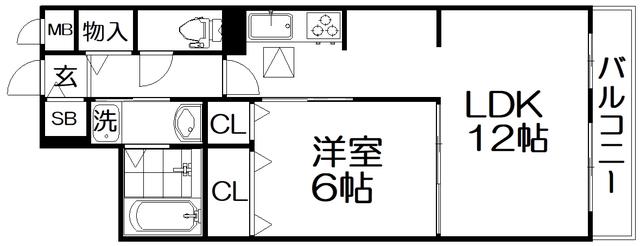 京阪本線 牧野駅 徒歩28分 3階建 新築(1LDK/1階)の間取り写真