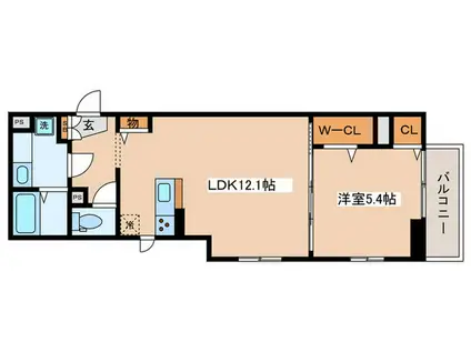 アンジュール中野(1LDK/3階)の間取り写真
