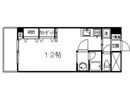 ルミエール松島(1K/5階)の間取り写真