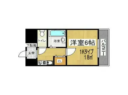 イマザキマンション エヌワン(1K/8階)の間取り写真