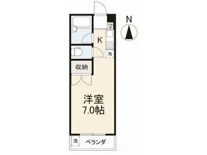 イマージュ吉野(ワンルーム/3階)の間取り写真