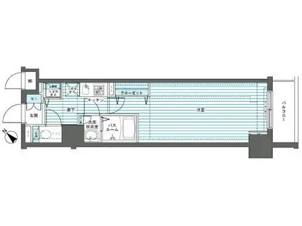 フェニックス新横濱参番館(1K/8階)の間取り写真