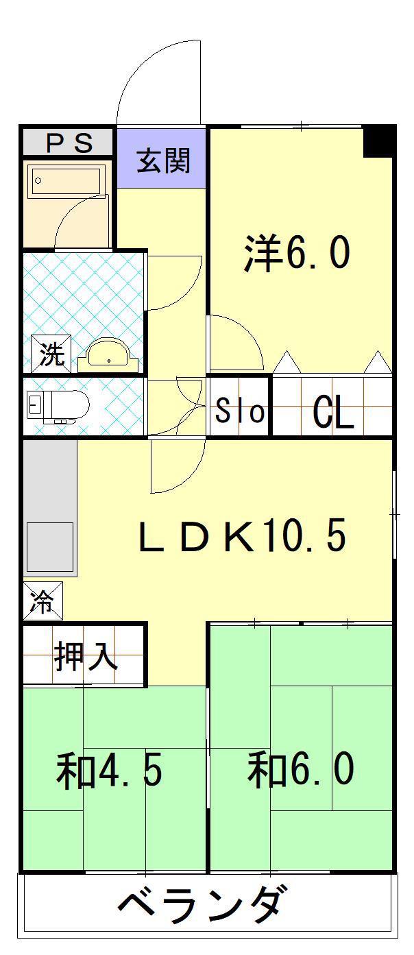 レイシーズ・カネガエ(3LDK/6階)の間取り写真