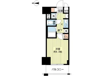 プレサンス鶴舞グリーンパーク(1K/5階)の間取り写真