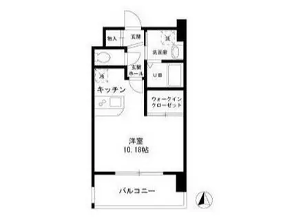 メゾン柳(ワンルーム/3階)の間取り写真