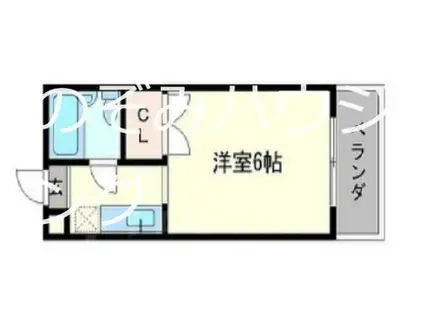 グリンピア桂(1K/2階)の間取り写真