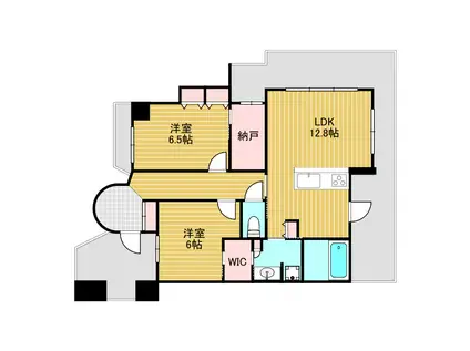 サンクタス梅田イノセント(2LDK/6階)の間取り写真