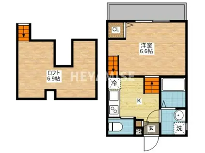 ヴィオラ青葉台(1SK/1階)の間取り写真