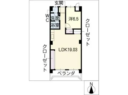 ロワールパーク(1LDK/1階)の間取り写真