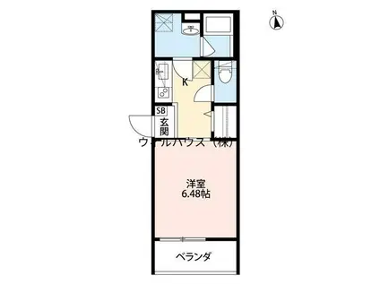 CRASTINE七道(1K/3階)の間取り写真