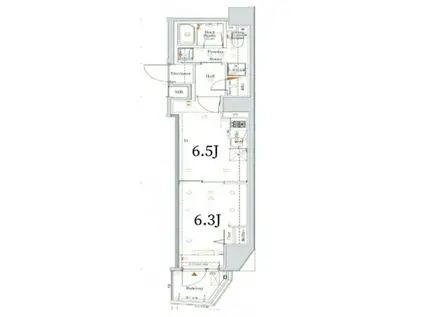 ログ初台(1DK/6階)の間取り写真