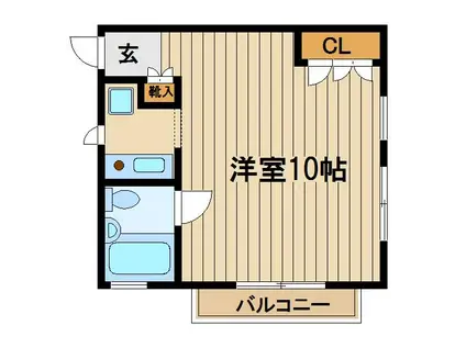 西武池袋線 ひばりケ丘駅(東京) 徒歩6分 2階建 築35年(ワンルーム/2階)の間取り写真