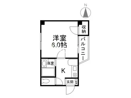 ラメールIII(ワンルーム/2階)の間取り写真