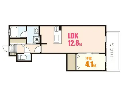 レスポワールK(1LDK/1階)の間取り写真