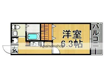 CASAMENTO BALZAII(1K/2階)の間取り写真