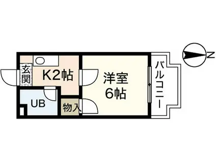 ホワイトパレス長束(1K/3階)の間取り写真