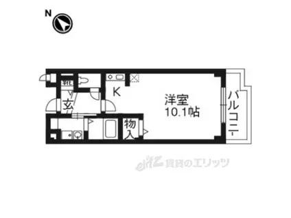 プログレNアルファ(ワンルーム/3階)の間取り写真