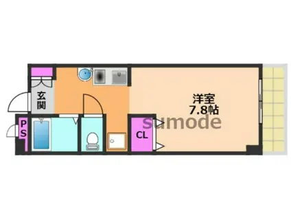 ドマーニ(1K/1階)の間取り写真