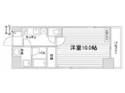 CASA FELICE(1K/10階)の間取り写真