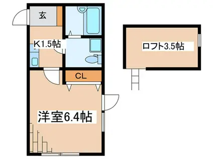 アザーレ(1K/2階)の間取り写真