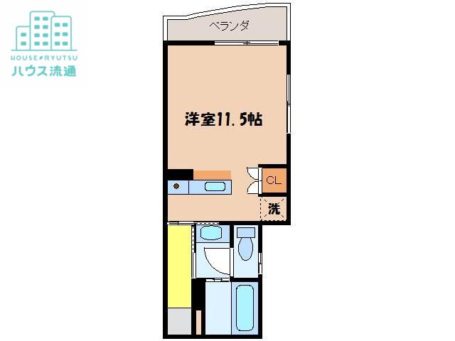 コフレII(ワンルーム/1階)の間取り写真