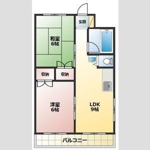 清風マンション(1LDK/3階)の間取り写真