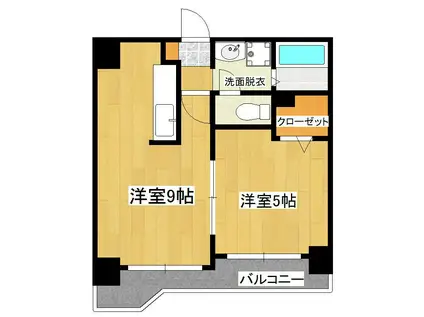 グランシャリオ武(1LDK/7階)の間取り写真