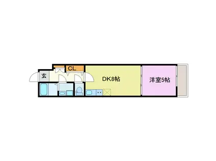 ドアーズ墨染(1DK/3階)の間取り写真