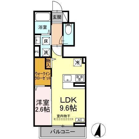テラロッサ(1LDK/1階)の間取り写真