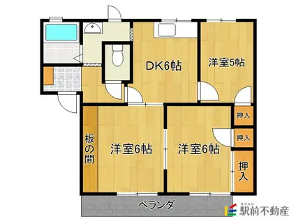 ユーミーハイツ(3DK/1階)の間取り写真