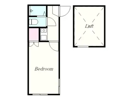 IRIS西馬込(1K/1階)の間取り写真