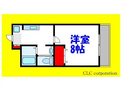 K・Sキャトルセゾン(1K/1階)の間取り写真