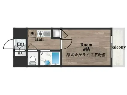 ビクトワール小阪(1K/3階)の間取り写真