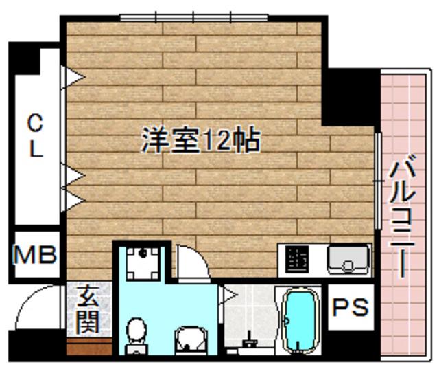 ラ・メゾン甲燿(1K/3階)の間取り写真