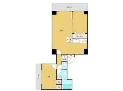 ハイツグラナダ(2LDK/3階)の間取り写真