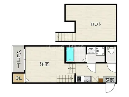 ハーモニーテラス松香台III(1K/1階)の間取り写真