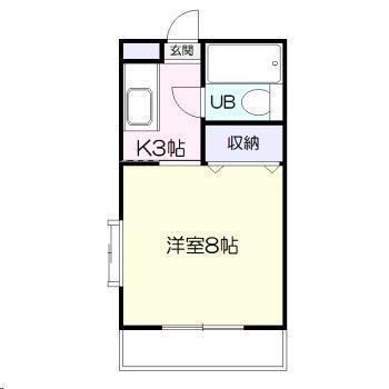 加納ビルA(1K/4階)の間取り写真