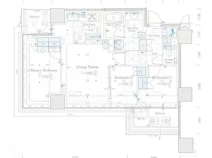 クラッシィタワー新宿御苑(3LDK/24階)の間取り写真
