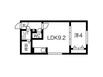 エバンジェリスト(1LDK/4階)の間取り写真