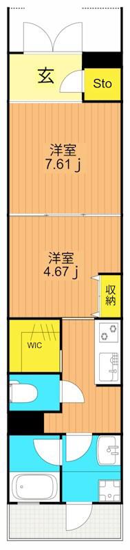 KUKUNA OMORI (2K/1階)の間取り写真