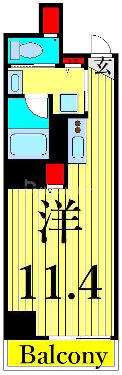 ミレドゥーエ日暮里(ワンルーム/5階)の間取り写真