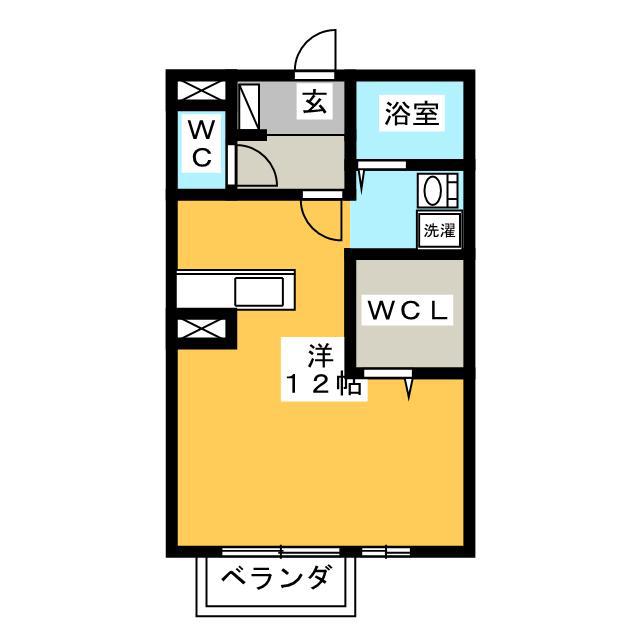マルカート松阪(ワンルーム/2階)の間取り写真