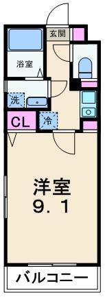ミリアビタNO21(1K/5階)の間取り写真