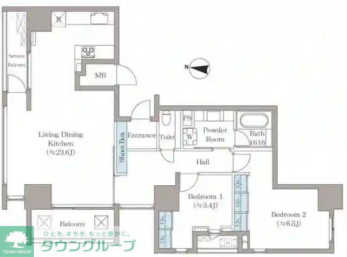 T-PLACE北斎ST(2LDK/8階)の間取り写真