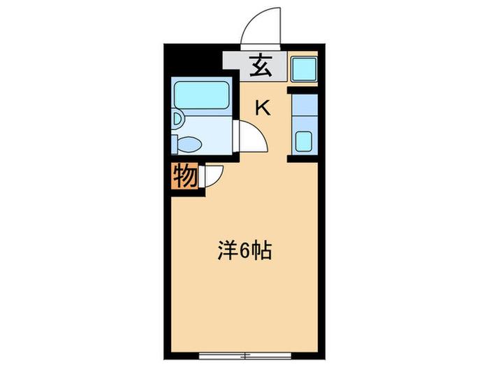 リバティー板宿(1K/4階)の間取り写真