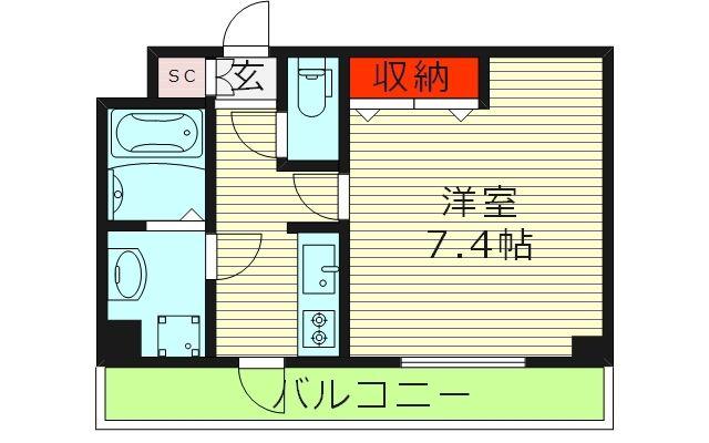 フェリシダ野江(1K/3階)の間取り写真