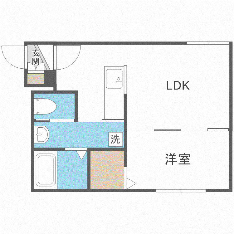 エヴァンスコート南3条(1LDK/5階)の間取り写真