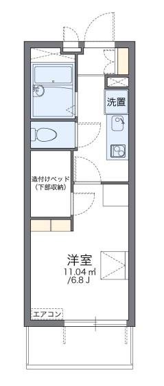 レオパレストライズ(1K/3階)の間取り写真